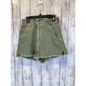 Gab & kate High Rise Olive Green  Denim Shorts girls Size -small